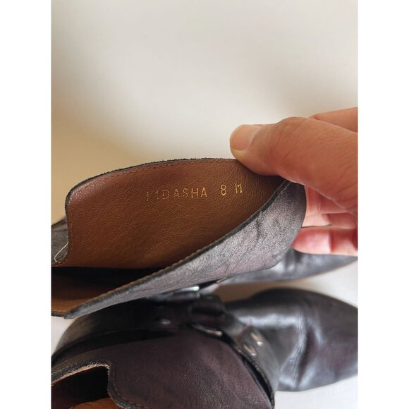 Donald J. Pliner Dasha Moto Leather Biker Boots Leather Made in Italy - Picture 8 of 12